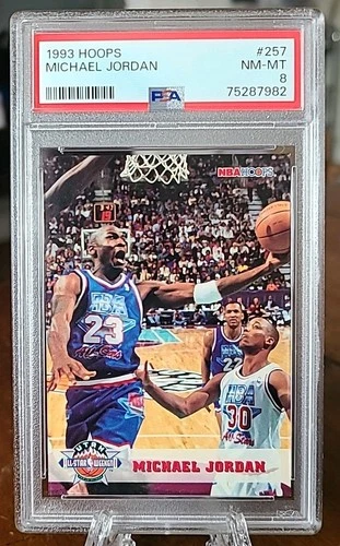 Michael Jordan 1993 NBA HOOPS All-Star Weekend #257 Card psa 8
