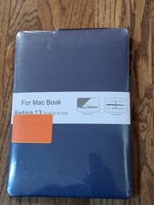 Mac Book 13 Inch Hard Shell Case W/ Keyboard Cover Solid Blue A1425 A1502