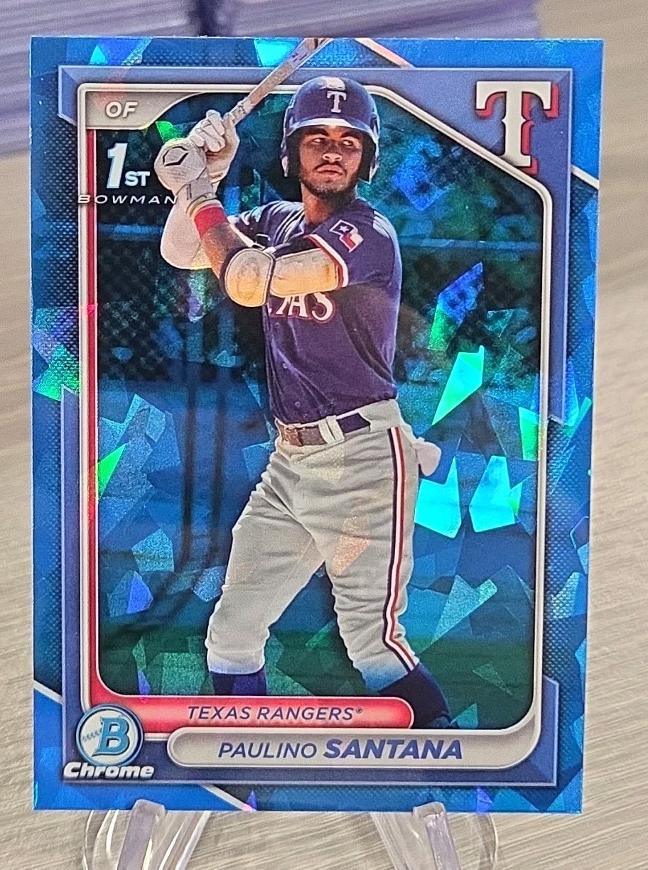Paulino Santana 2024 Bowman Chrome Sapphire 1st Bowman #BCP-245 Texas Rangers