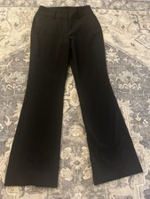 Black Flared Dress Pants with Belt Loops