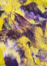 ACEO Original Art Card, 2.5 x 3.5 Acrylic Painting, Abstract, GoldenLightArt