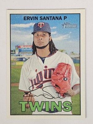 Ervin Santana 2016 Topps Heritage Flip Stock Parallel #299 SSP 