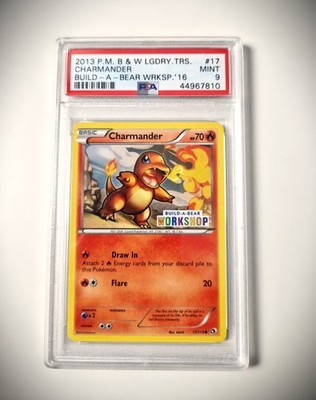 2013 Pokémon B&W Legendary Treas Charmander Build A Bear Workshop 17/113 PSA 9
