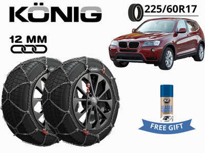Schneeketten Konig 12MM Für BMW X3 (F25) 2011-2017 225/60R17 Gr 240 XG12PRO