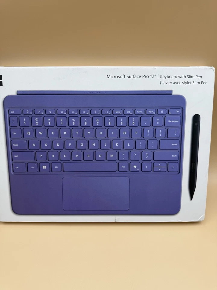 Teclado Microssoft Surface Pro de 12 pulgadas con bolígrafo delgado - Caja abierta violeta Foto 4 de 4