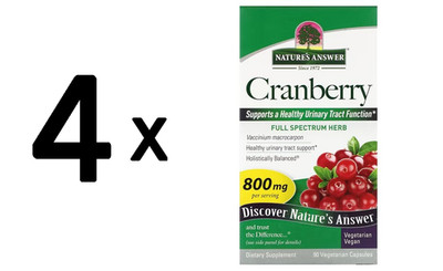 4 x Natures Answer Cranberry, Capsules - 90 vcaps (194,31 EUR/kg)