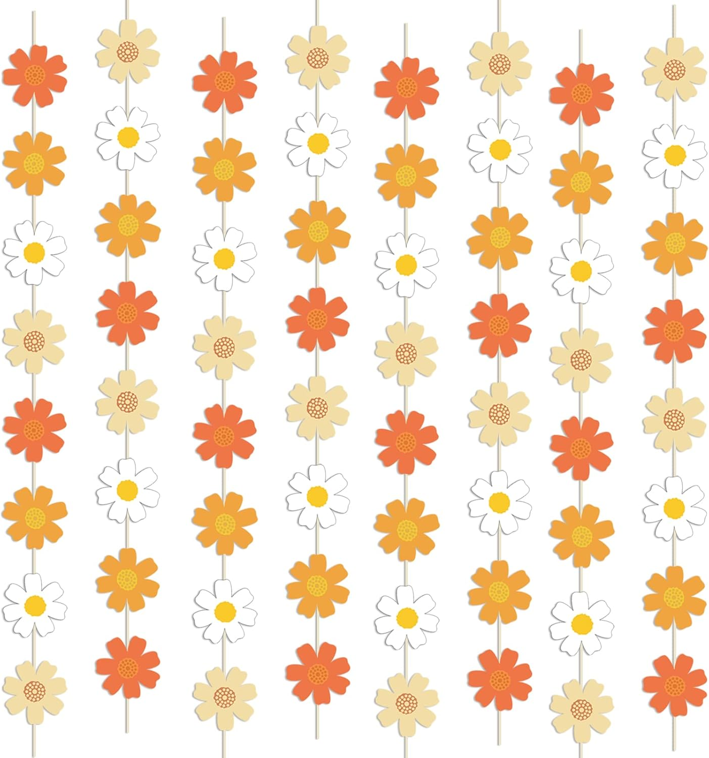 Groovy Daisy Boho Hanging Banners Retro Hippie Party Decorations