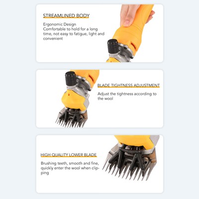 EU Plug 220 - 240V 1000W High Power Electric Sheep Clipper 13 Tooth Farm Vi UB