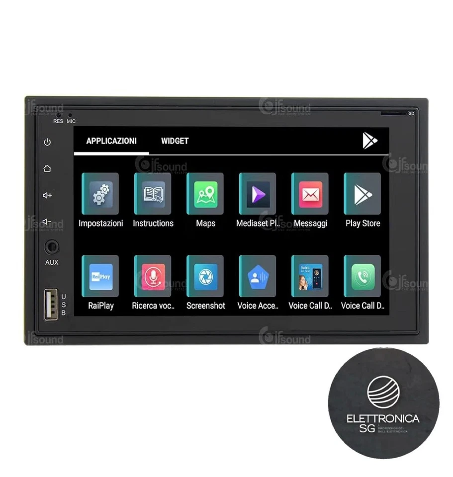 AUTORADIO 2 DIN- JFSOUND JF-227-X7C-PRO -ANDROID AUTO/CARPLAY -WIFI- USB-BT - Immagine 2 di 4