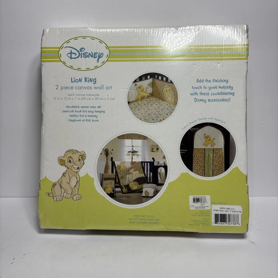 Disney Rey León Decoración Colgante de Pared Lote de 2 TOTALMENTE NUEVO Todavía En Caja Simba Nala Foto 2 de 4