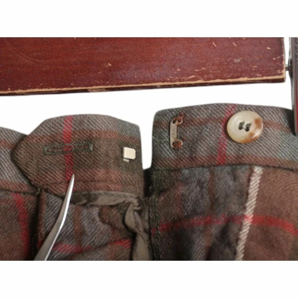 Ralph Lauren Falda Larga Acampanada de Lana a Cuadros Años 80 Polo De Colección Usada Foto 4 de 4