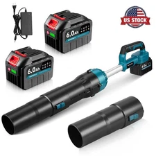 Leaf Blower Cordless Brushless Electric Blower Handheld Vacuum with 2 Battery