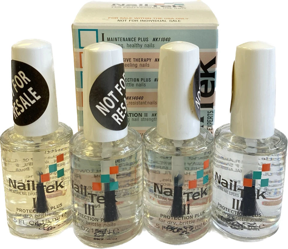 Nail Tek III Protection plus para uñas secas y quebradizas lote de 4, 2floz Foto 2 de 3