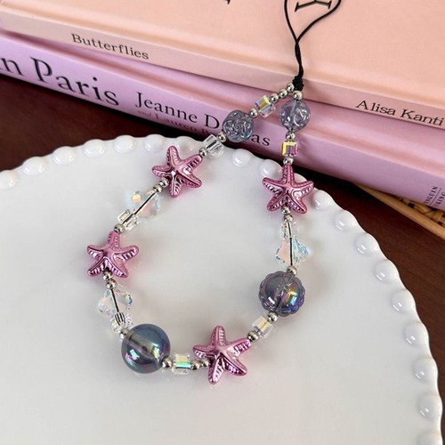Beaded Pentagon Stars Mobile Phone Chain DIY Decor - Zdjęcie 11 z 12