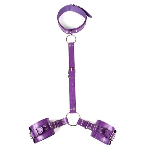 Hinter Rücken Kragen Körperfesseln Handschellen Bindung Harness Gürtel Master - Bild 5 von 12