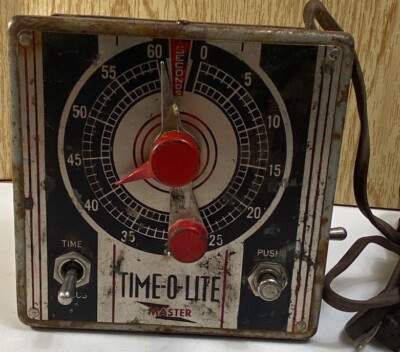 Vintage Industrial Timer Corp Model M-49 Time-O-Lite Darkroom Timer Untested