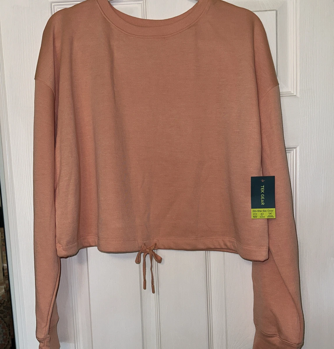 Tek Gear Stretch Fleece Cinched Waist Long Sleeved Top sz XL