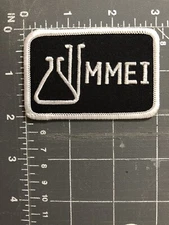 MMEI M.M.E.I. Logo Patch Chemicals Chemistry Labs Laboratory Erlenmeyer Flask