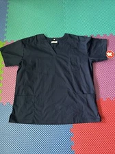 White Cross Men's Scrub Top #2262 3XL Navy Medical Lab Nurse Doctor