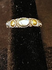 Sterling Silver Tested and Quartz Ring with Scroll and Granulation Design 8