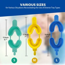 Disposable Dental Fluoride Trays Dual Arch Tray for Gel Foam S/M/L (2PCs=1 Pair)