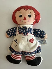 Raggedy Ann Cloth Bean Bag Doll Vintage Knickerbocker Stuffed  7 1/2" Taiwan 