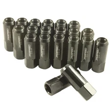 JDMSPEED BLACK 20PC 14X1.5MM 60MM EXTENDED FORGED ALUMINUM TUNER RACING LUG NUT