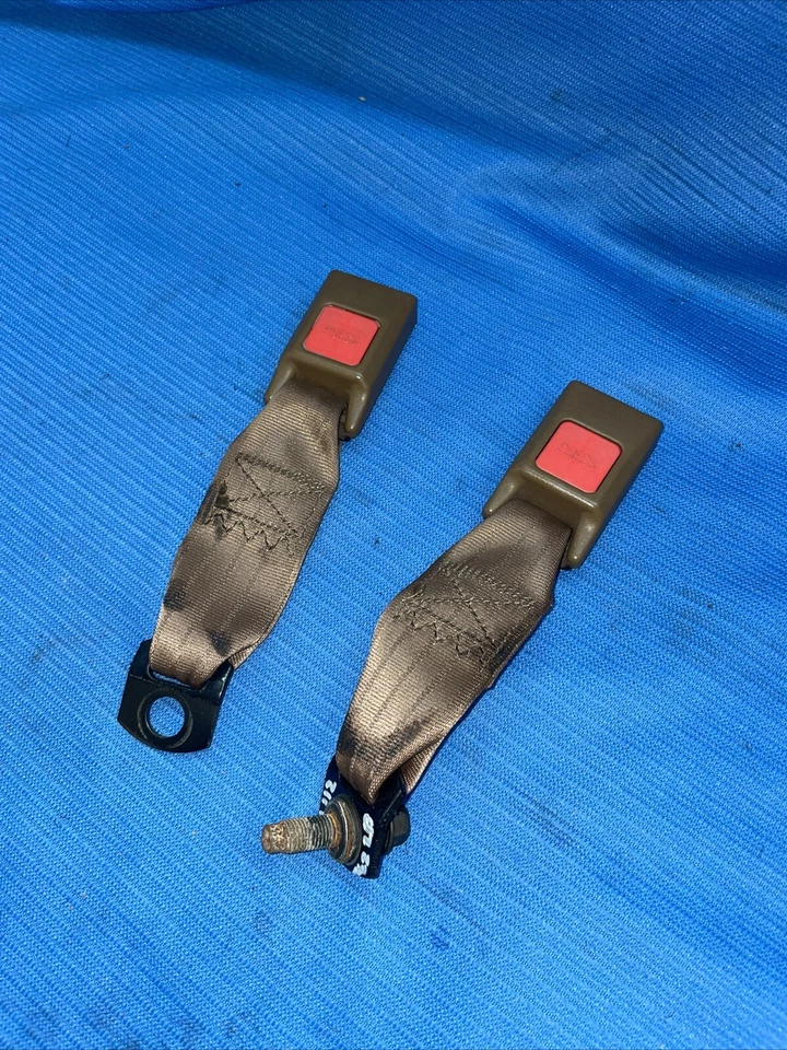 90-96 Nissan 300zx Z32 Rear Seat Belt Buckles  Tan Brown OEM Latch Buckle 2+2 - Image 4 of 4