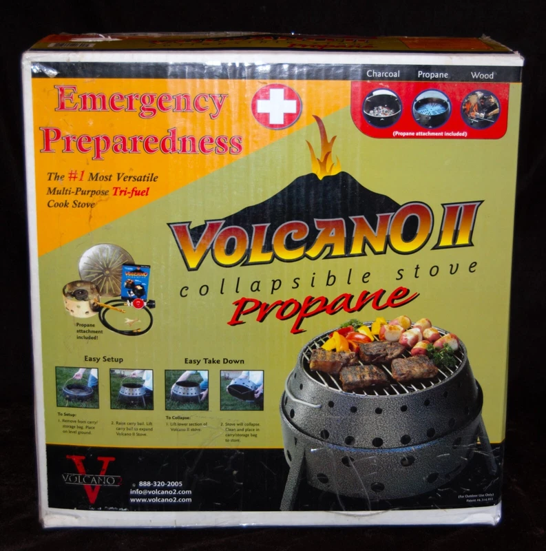 Volcano II Propane Collapsible Stove Grill Camping
