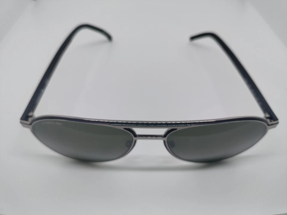 Gafas de sol piloto Lacoste para hombre brillantes de metal/gris/verde - L193S 035 sexy 🔥 Foto 2 de 4