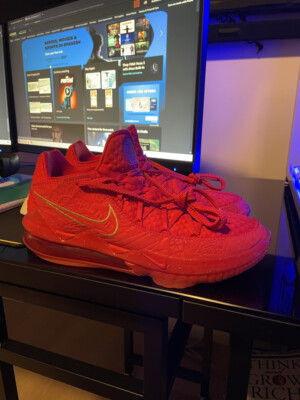 Size 11.5 Nike Lebron 17 XVII Low Triple Red Gold Titan Basketball