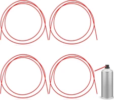 Spray Can Replacement Straws Flexible Spray Can Straws Red Plastic Extension Str