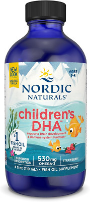 Nordic Naturals Children S DHA for Kids, Strawberry - 4 Ounces