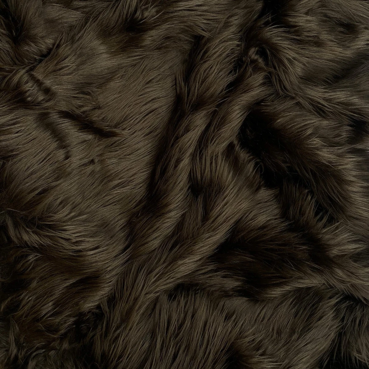 DARK BROWN 60 Wide Shaggy Faux Fur Fabric (Sold By The Yard) –  CleanCutFabrics