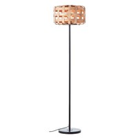 Stehlampe, 1,4M HöHe, Ø 36 Cm, E27, Max. 60 W, Schalter, Metall/Bambus
