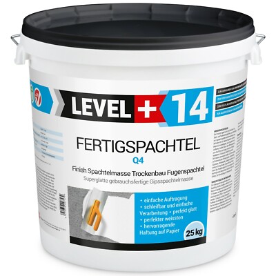 Spachtelmasse 25kg Finish Fertig Q1-Q4 Glätt Flächen Füll Trockenbau RM14