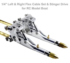 1/4 Left & Right Flex Cable Set w/ Stinger Drive for Gas Nitro Electric RC Boat