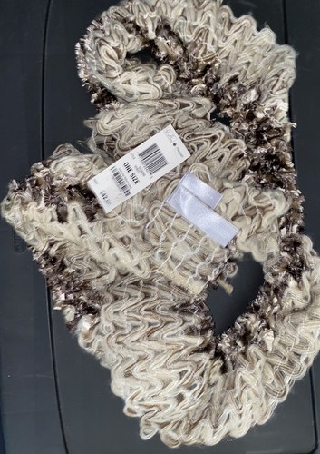 Charter Club Wheat Thick Ruffled Scarf NWT $42 - Picture 4 of 5