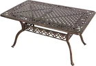 Patio Dining Table for 6 Person Rectangular with Umbrella Hole Outdoor Table