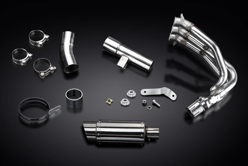 Silenciador redondo de acero inoxidable Triumph Street Triple 675 675R 13-16 escape completo 3-1 8" Foto 3 de 4