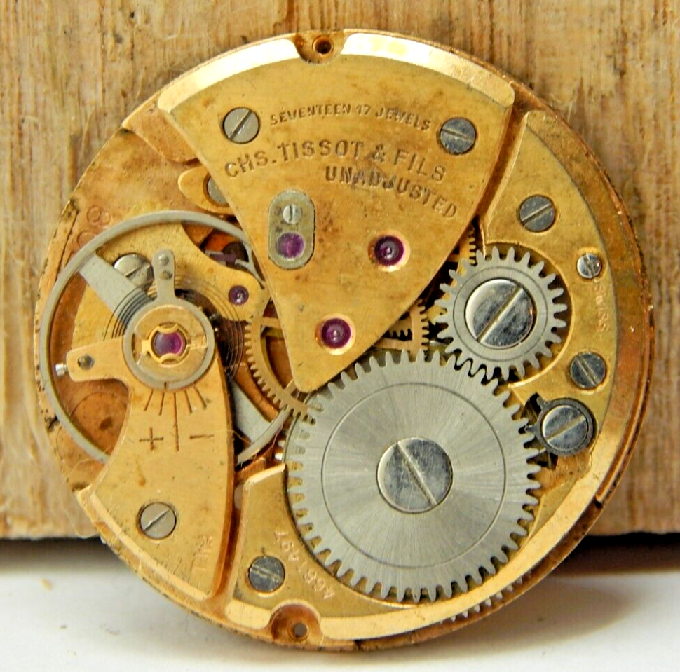 Vintage CHs. Tissot & Fils 17 jewel 802 gilded 6/0s men's wrist