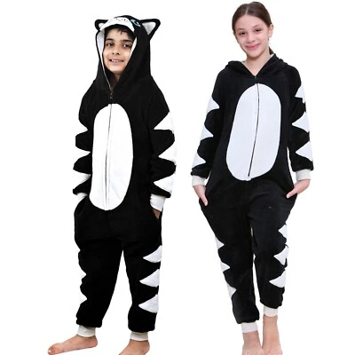 A2Z 4 KIDS® Niños Niñas Lanza A2Z Onesie Mono de una Pieza Gato Negro Pijama Regalo para Niños