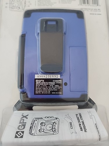 GPX RUGGED SPORTS AM/FM RADIO CASSETTE PLAYER HEADPHONES MODEL C3302 NEW SEALED - Bild 4 von 10