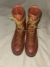 Wesco Jobmaster Redwood Logger Boots . Made In USA. Men’s 9E. EUC
