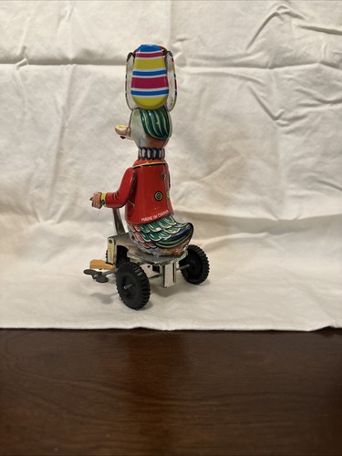 Vintage Duck Toy Factory Duck on Bike Tin Wind Up Toy 8’ - Picture 7 of 12