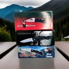 3 New Mini Folding Pocket Knives Knife Christmas Stocking Stuffer Frost Cutlery