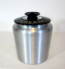 Vintage KROMEX Aluminum Kitchen GREASE CANISTER