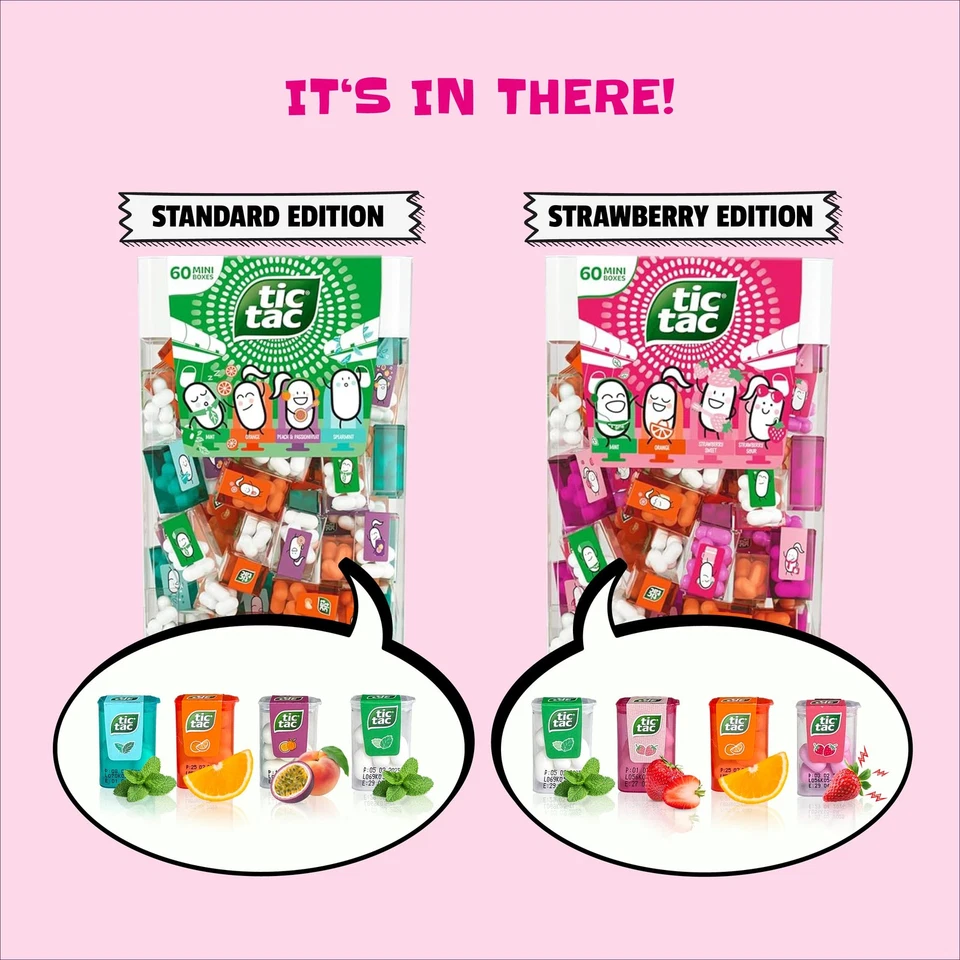 Tic Tac Mini Travels Mix Strawberry Edition 228g Lilliput – 60x TicTac Boxen ... - Bild 4 von 4