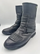 BMW CruiseComfort Motorcycle Boots Sz 41 Black Leather Made in Italy Echt Leder