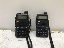 PAIR OF TWO BTECH UV-5X3 TRI-BAND FM AMATEUR RADIOS UNTESTED NO ANTENNA OR CABLE